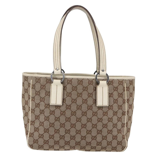 Gucci Open Tote GG Canvas, BEIGE, CANVAS, Tote bag