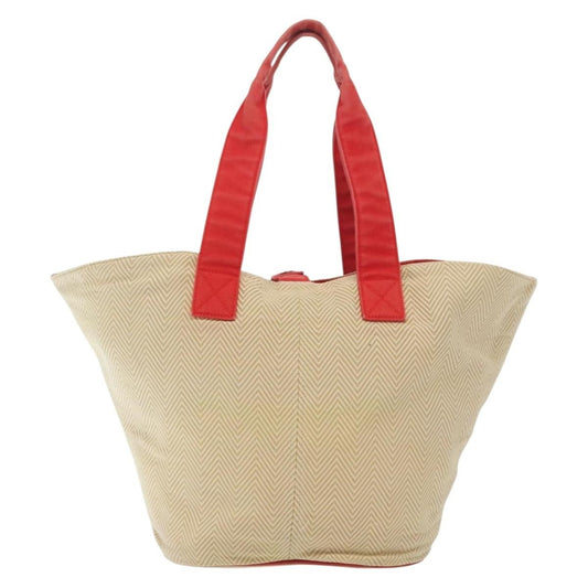 Hermes Panier De Plage Handbag Canvas, BEIGE, CANVAS, Tote bag