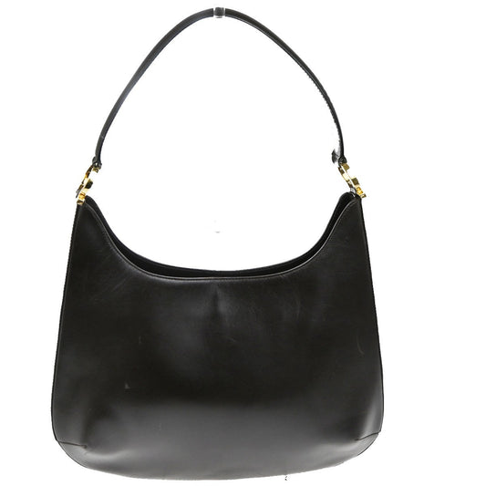 Salvatore Ferragamo Gancini Shoulder Bag Leather, Brown, Leather, Shoulder Bag