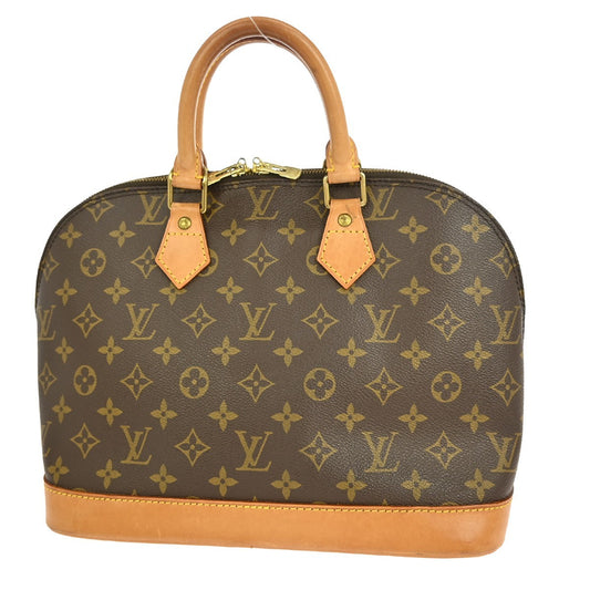 Louis Vuitton Alma Handbag Monogram Canvas, BROWN, CANVAS, Handbag