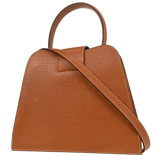 Loewe Turn Lock Leather, BROWN, LEATHER, Handbag