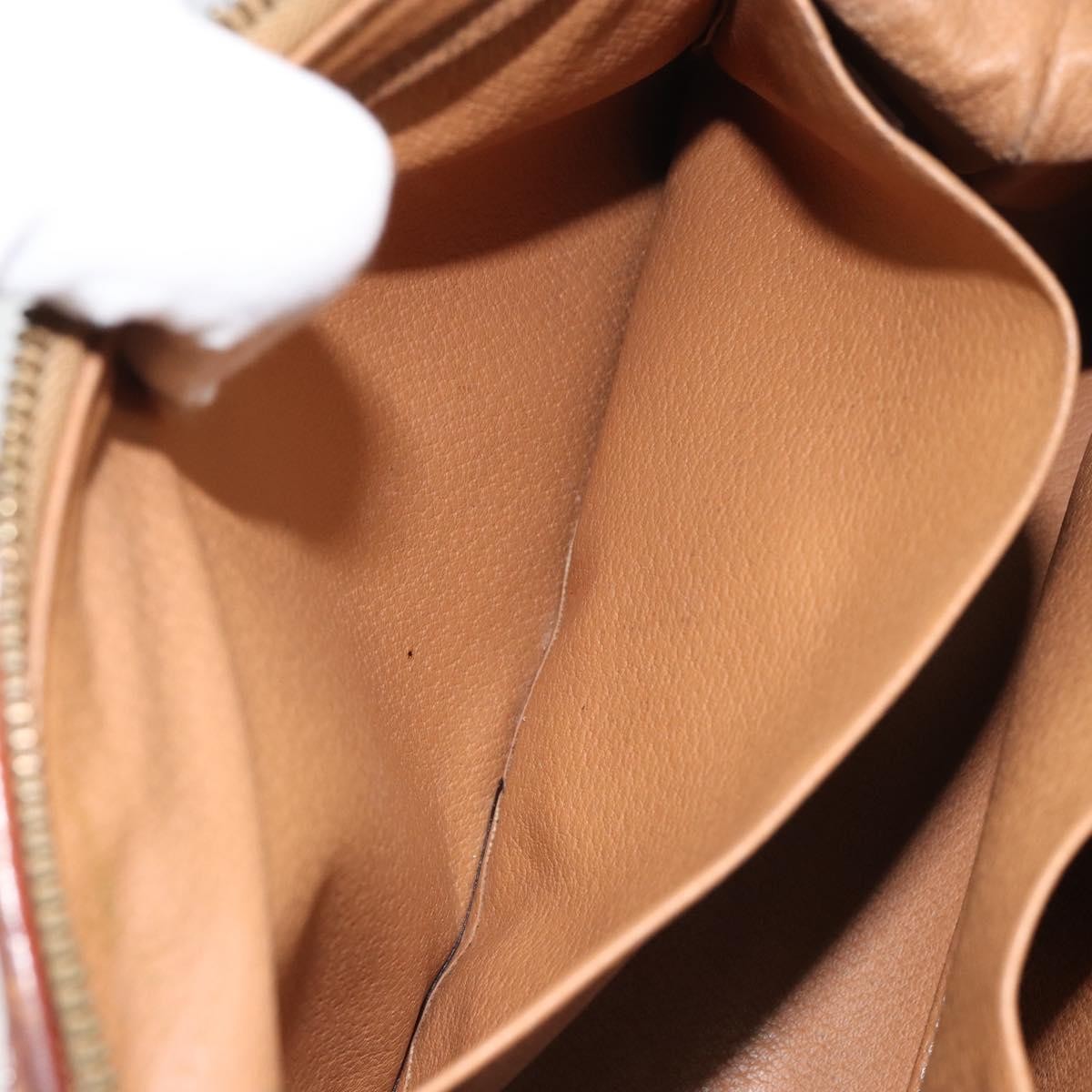 Celine Macadam Pochette Canvas and Leather, BROWN, CANVAS, Clutche & pouche