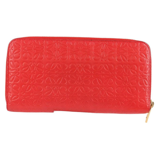 Loewe Anagram Wallet Leather, RED, LEATHER, Wallets