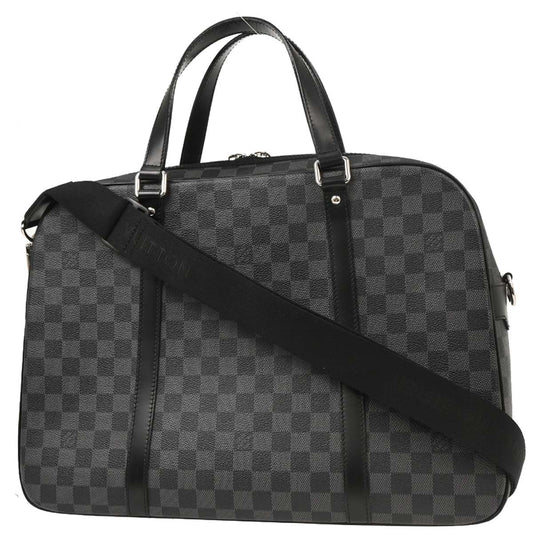 Louis Vuitton Jorn Briefcase Damier Graphite, BLACK, CANVAS, Briefcase