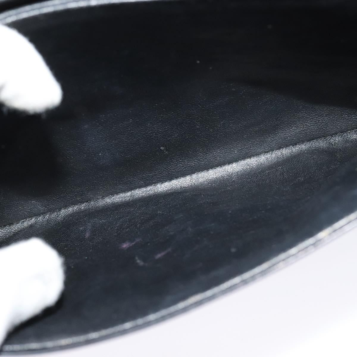 Gucci Vintage Flap Crossbody Bag Leather, BLACK, LEATHER, Shoulder bag