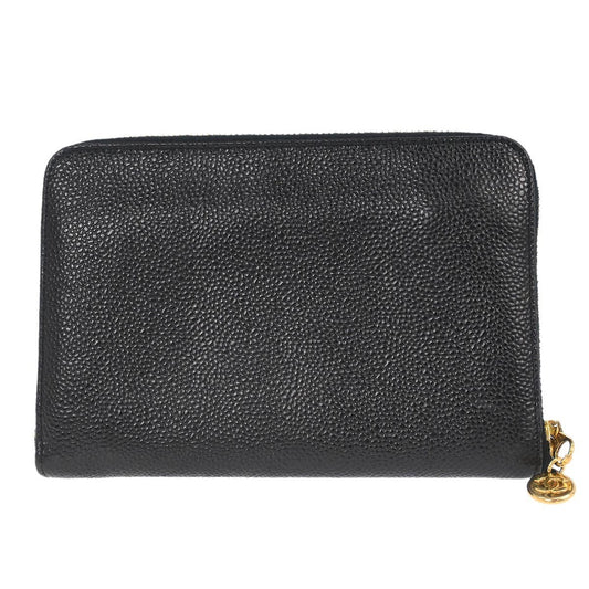 Chanel Vintage CC Wallet Caviar, BLACK, LEATHER, Wallets