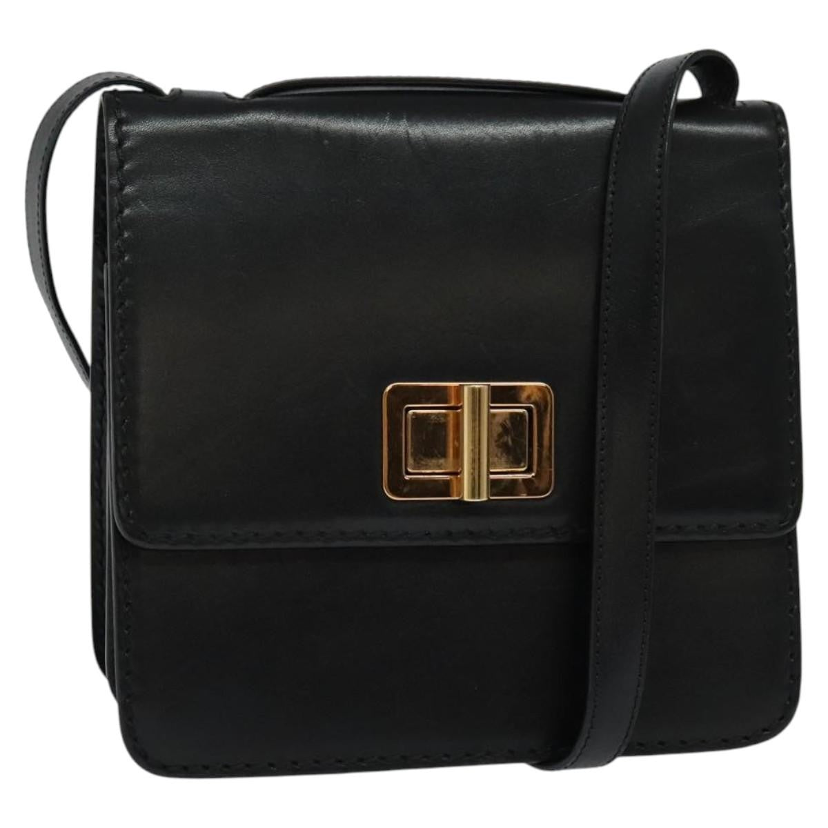 Chloe Louise Shoulder Bag Leather, BLACK, LEATHER, Shoulder bag
