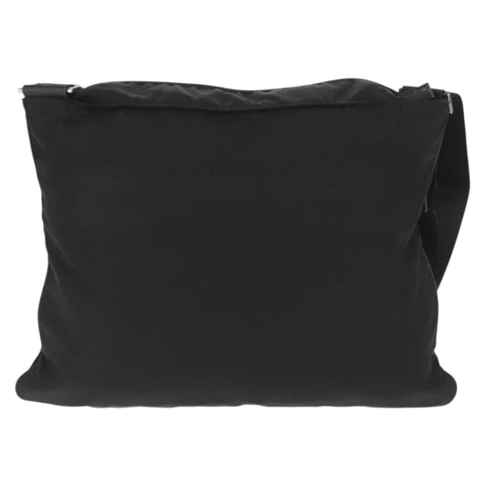 Prada Front Pocket Messenger Bag Tessuto, Black, Nylon, Shoulder Bag