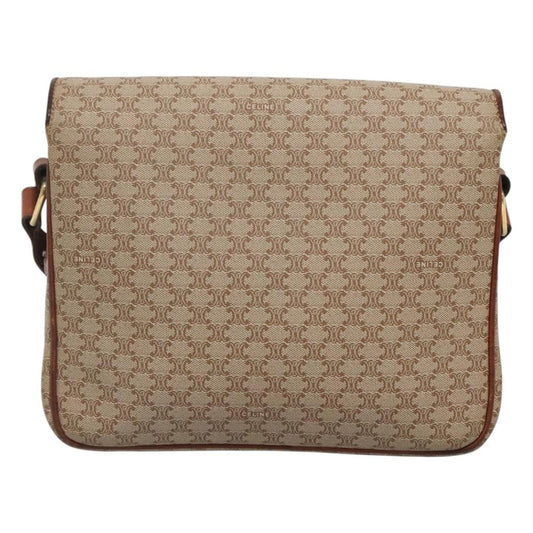 Celine Macadam Shoulder Bag PVC Leather, BEIGE, CANVAS, Shoulder bag