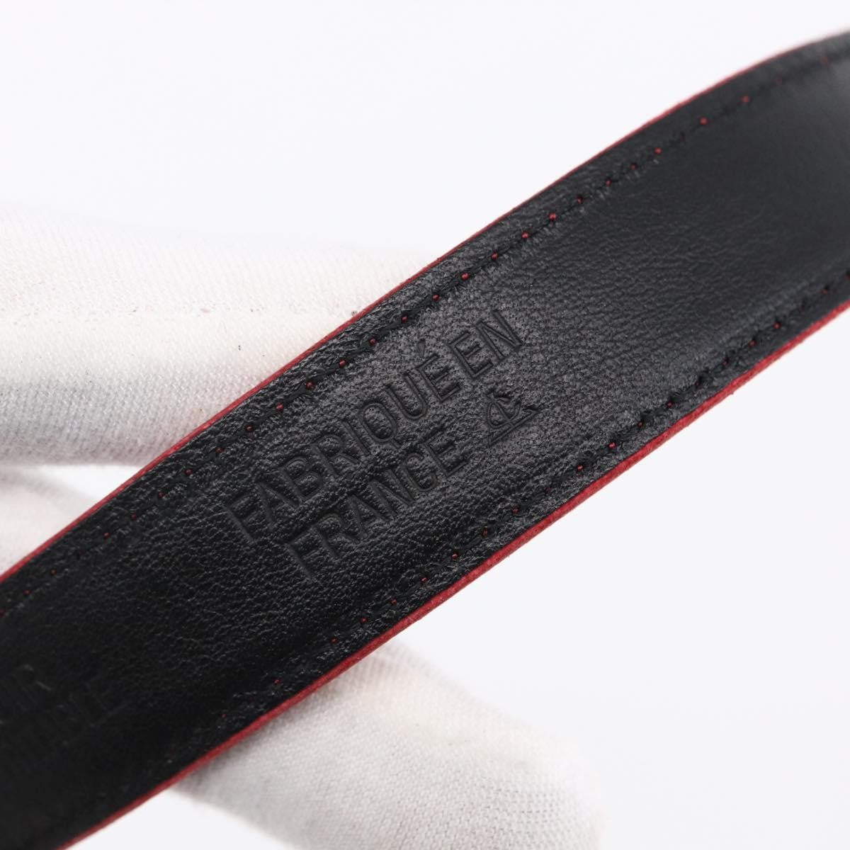 Chanel CC Round Button Belt Leather, RED, LEATHER, Belts