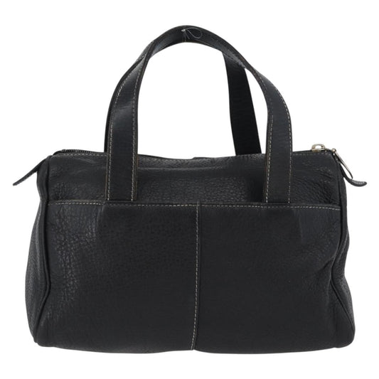 Burberry Vintage Handbag Leather, BLACK, LEATHER, Handbag