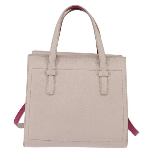 Salvatore Ferragamo Amy Tote Pebbled Leather, BEIGE, LEATHER, Handbag