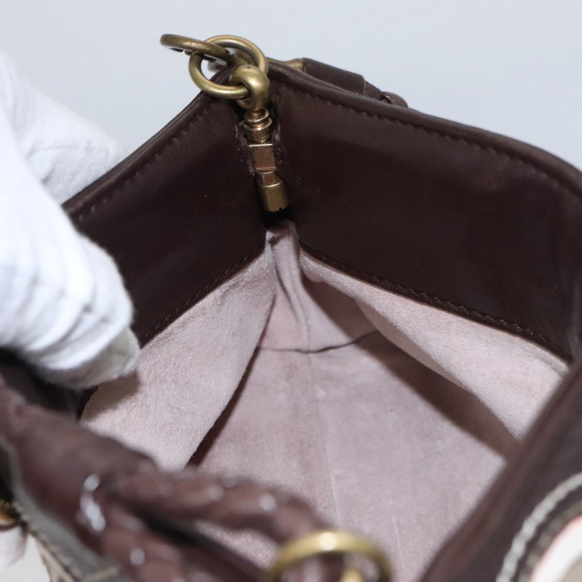 Bottega Veneta Vintage Shoulder Bag Canvas, PINK, CANVAS, Shoulder bag