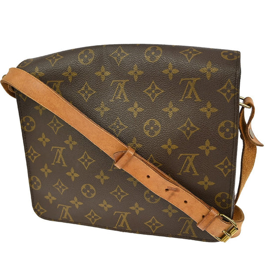 Louis Vuitton Cartouchiere Handbag Monogram Canvas, BROWN, CANVAS, Shoulder bag