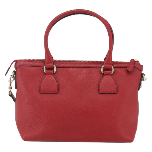 Gucci Vintage Soho Convertible Satchel Leather, RED, LEATHER, Handbag