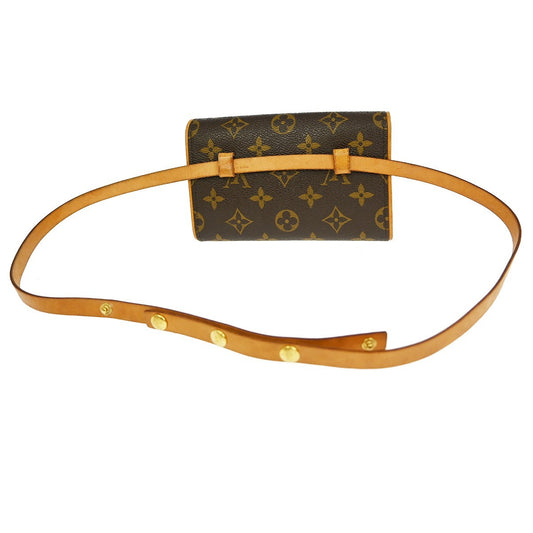 Louis Vuitton Florentine Waist Bag Monogram Canvas, BROWN, CANVAS, Clutche & pouche