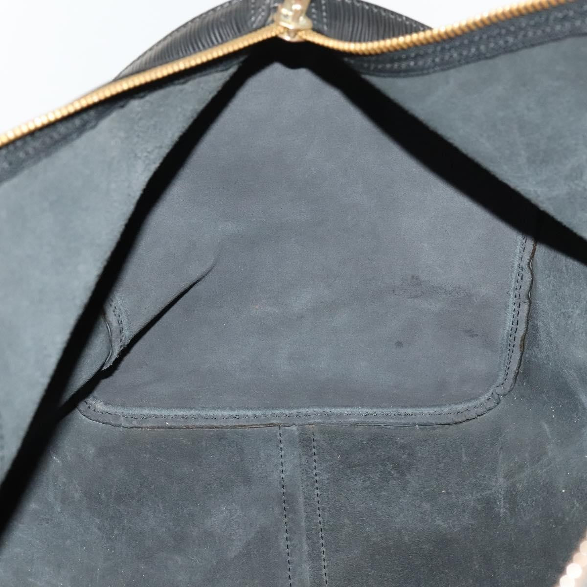 Louis Vuitton Keepall Bag Epi Leather, BLACK, LEATHER, Travel bag