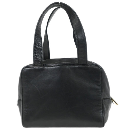 Loewe Anagram handbag Leather, BLACK, LEATHER, Handbag
