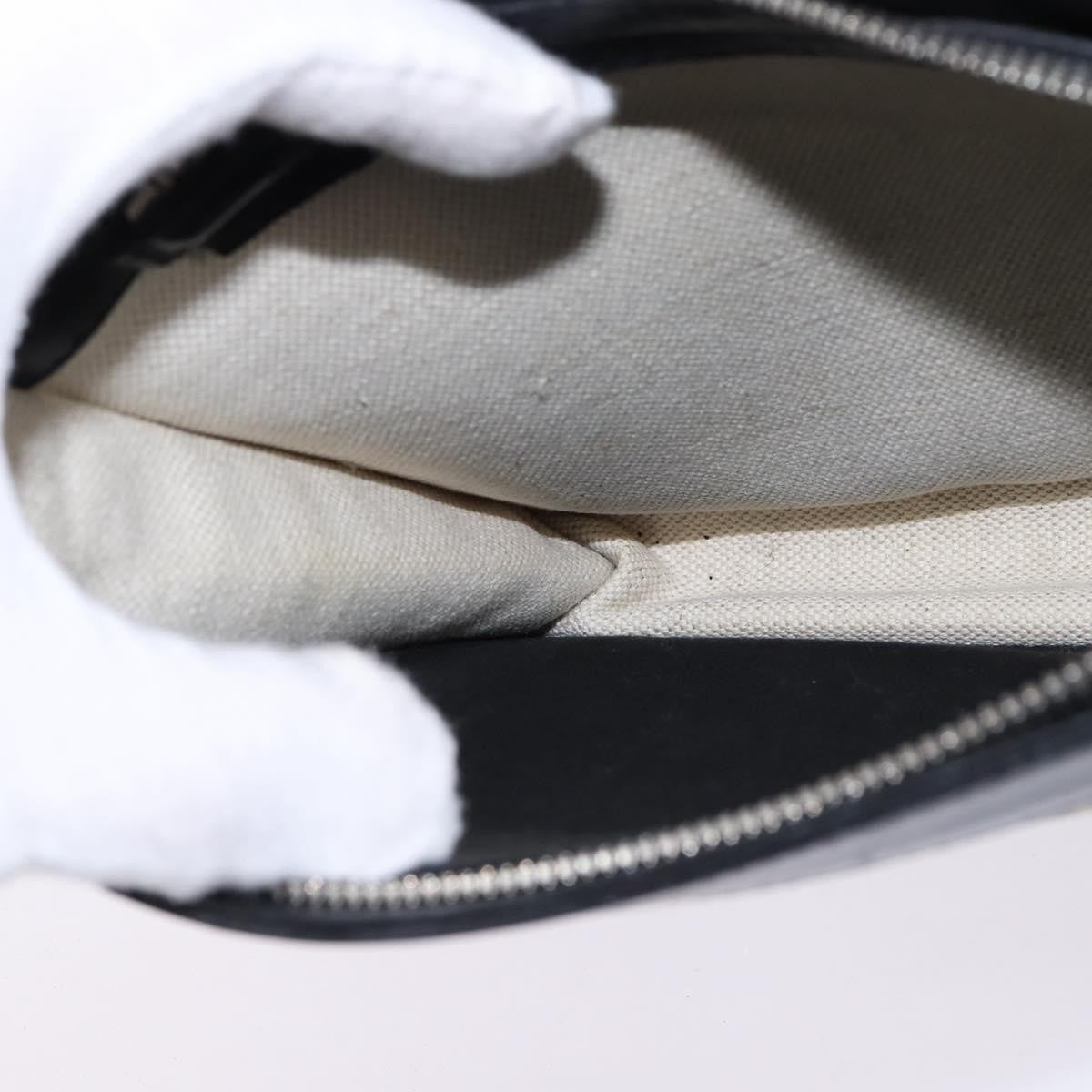 Balenciaga Navy Pochette Canvas and Leather, WHITE, CANVAS, Clutche & pouche