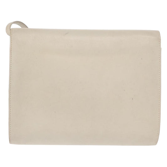 Celine Vintage Shoulder Bag Leather, ECRU, LEATHER, Shoulder bag
