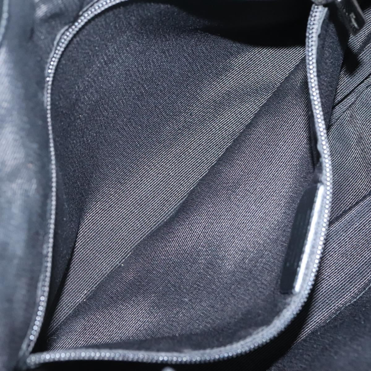 Salvatore Ferragamo Gancini Shoulder Bag Leather, BLACK, LEATHER, Shoulder bag