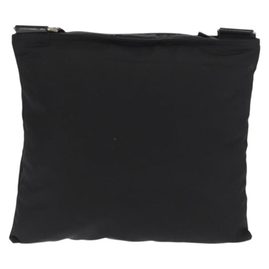 Prada Zip Top Messenger Bag Tessuto, BLACK, NYLON, Shoulder bag