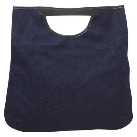 Celine C Sulky Handbag Canvas, NAVY, CANVAS, Handbag