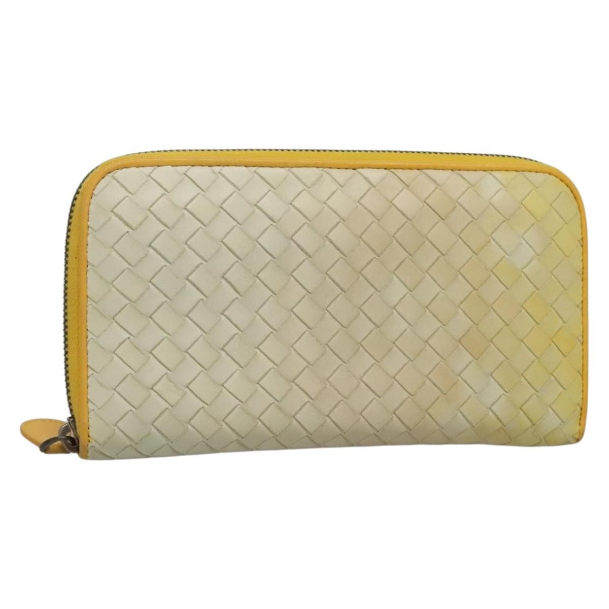 Bottega Veneta Intrecciato Long Zip Wallet Leather, BEIGE, LEATHER, Wallets