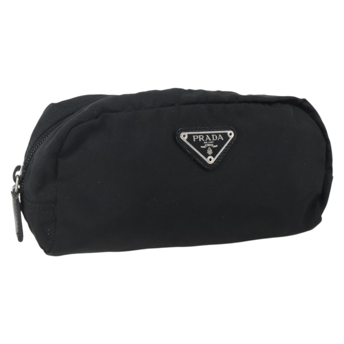 Prada Zip Around Toiletry Bag Tessuto, BLACK, NYLON, Clutche & pouche