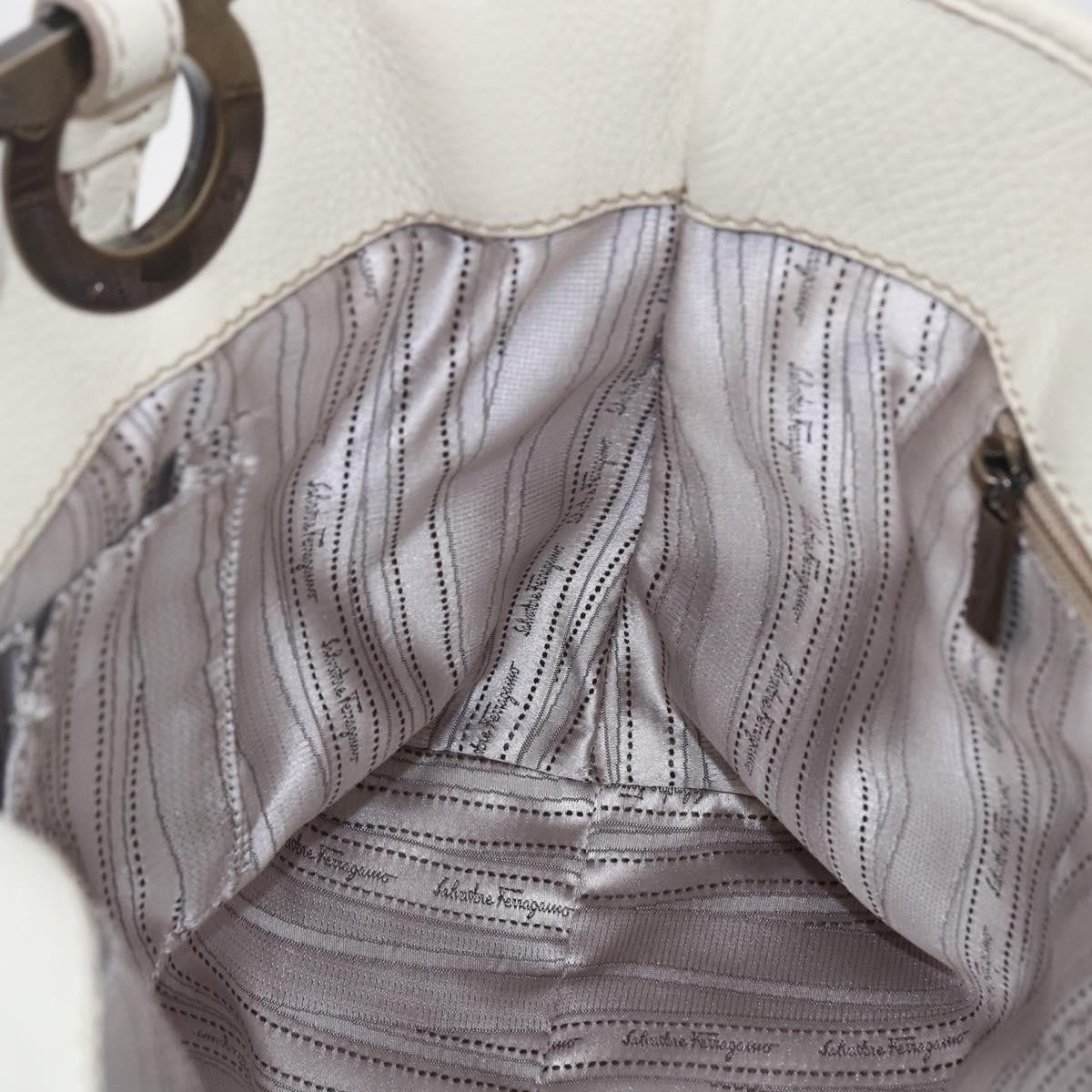 Salvatore Ferragamo Vintage Tote bag Leather, WHITE, LEATHER, Tote bag
