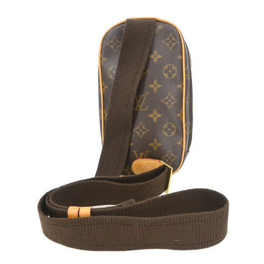 Louis Vuitton Pochette Gange Monogram Canvas, BROWN, CANVAS, Clutche & pouche
