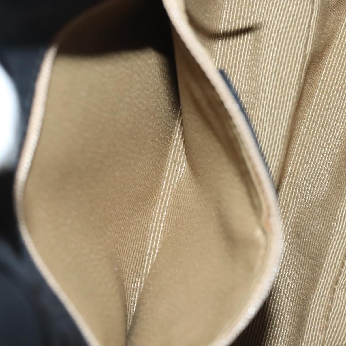 Salvatore Ferragamo Gancini handbag Canvas, BLACK, CANVAS, Handbag