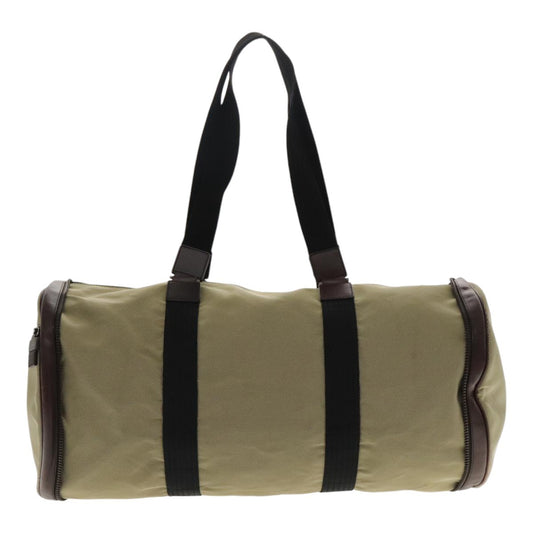 Salvatore Ferragamo Boston Bag Leather, BEIGE, CANVAS, Travel bag