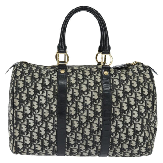 Christian Dior Vintage Trotter Boston Bag Diorissimo Canvas, BLACK, CANVAS, Handbag