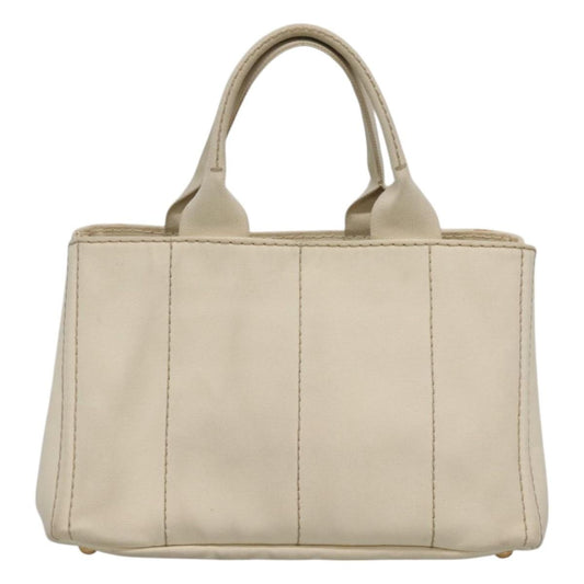 Prada Canapa Tote Canvas, White, Canvas, Tote Bag