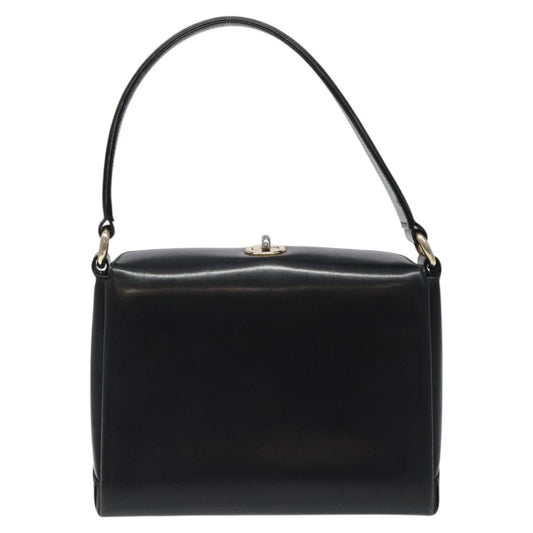 Gucci Vintage Convertible Box Crossbody Bag Leather, BLACK, LEATHER, Handbag