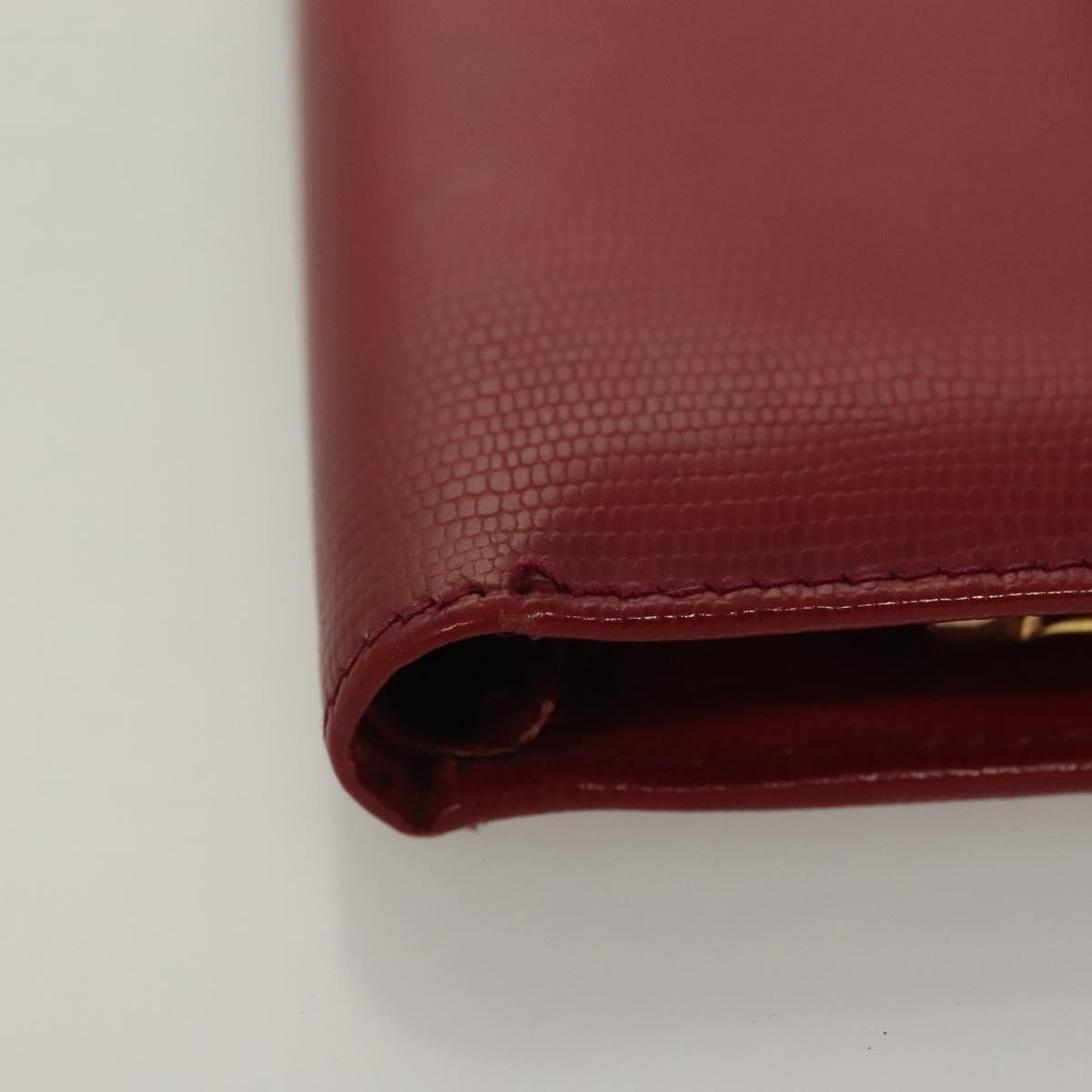 Celine Circle Logo Compact Wallet Leather, RED, LEATHER, Wallets