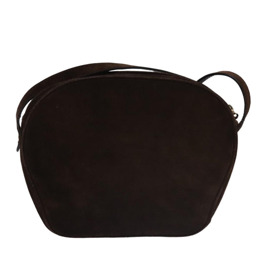 Salvatore Ferragamo Gancini Shoulder Bag Suede, Brown, Suede, Shoulder Bag