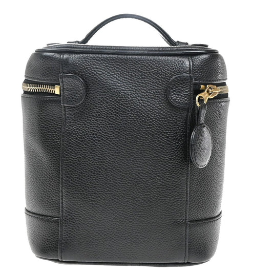 Chanel Vintage Timeless Cosmetic Case Caviar, BLACK, LEATHER, Clutche & pouche