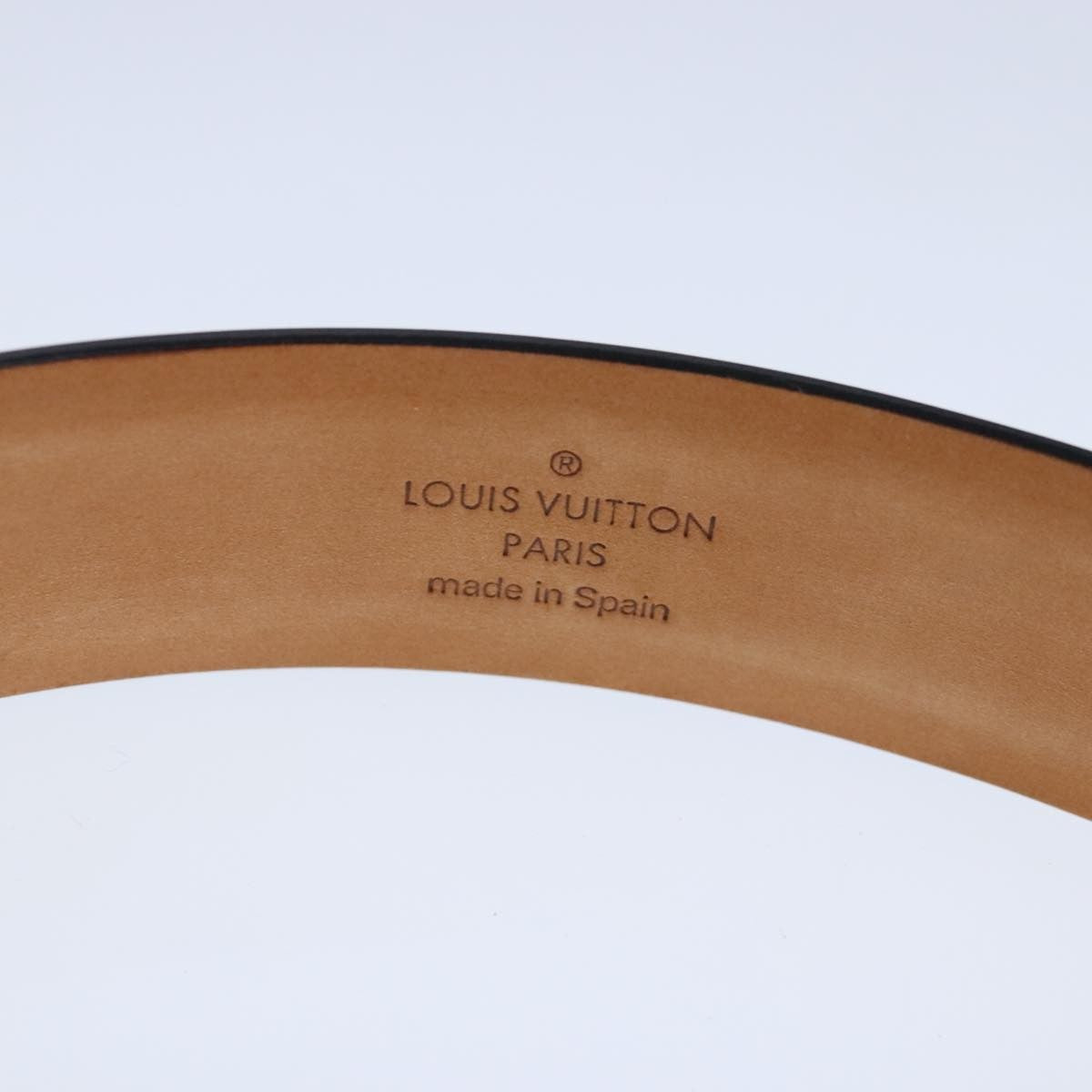 Louis Vuitton Carre Belt Leather, Black, Leather, Belt