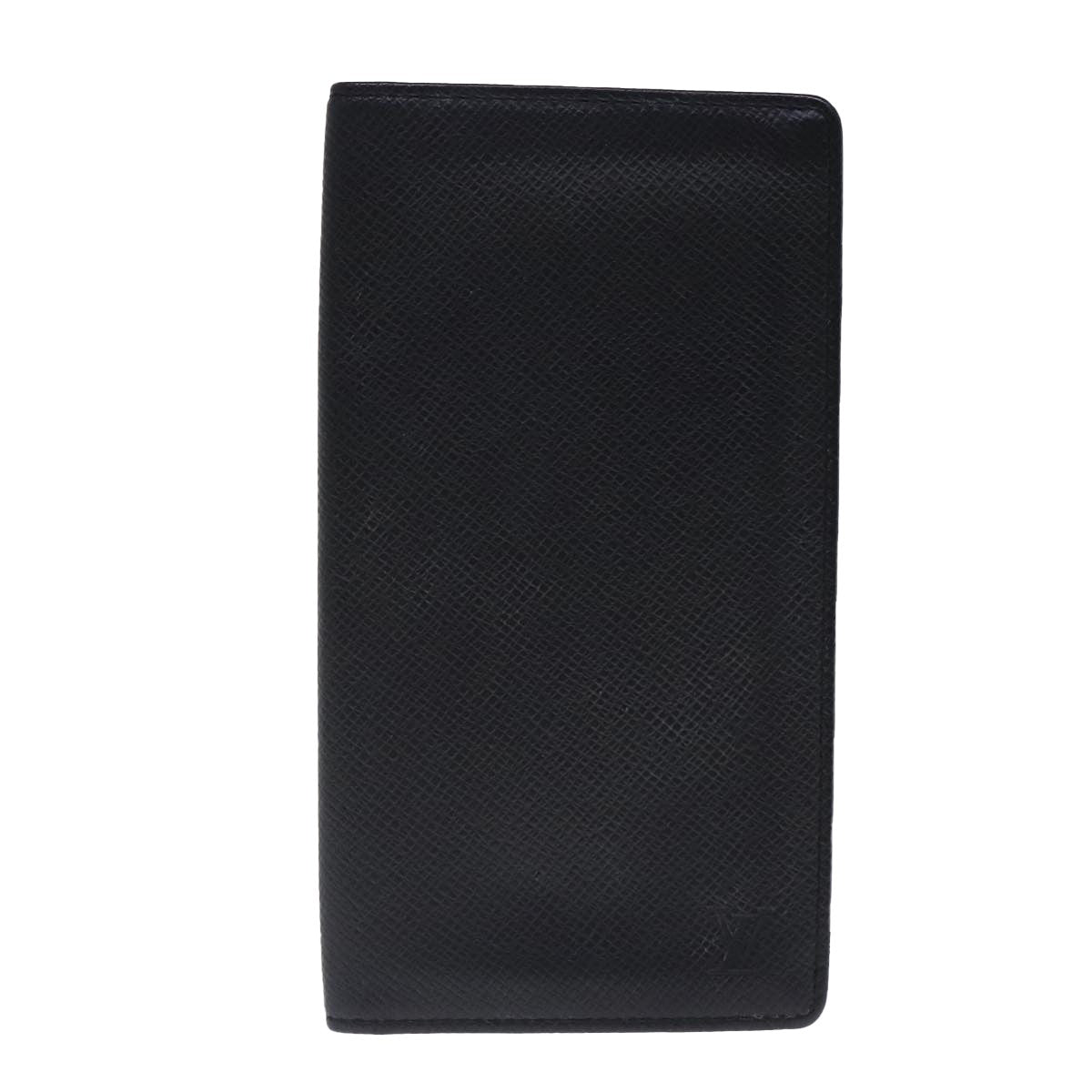 Louis Vuitton Porte Cartes Wallet Taiga Leather, BLACK, LEATHER, Wallets
