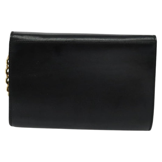 Salvatore Ferragamo Gancini Box Crossbody Bag Leather, BLACK, LEATHER, Shoulder bag
