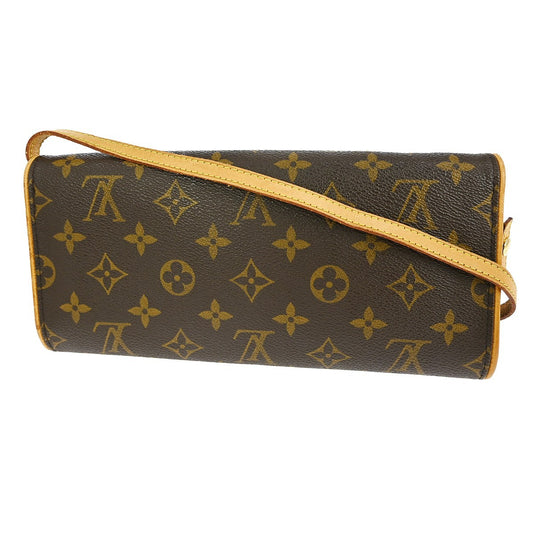 Louis Vuitton Twin Handbag Monogram Canvas, BROWN, CANVAS, Clutche & pouche