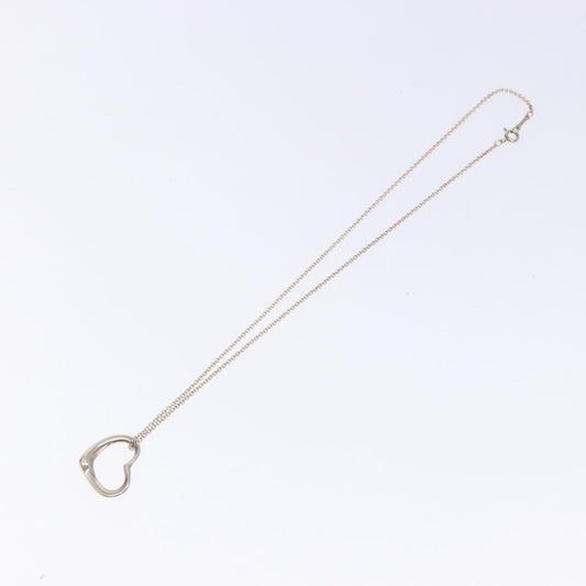 Tiffany & Co. Elsa Peretti Open Heart Pendant Necklace Sterling Silver, SILVER, SILVER, Necklace