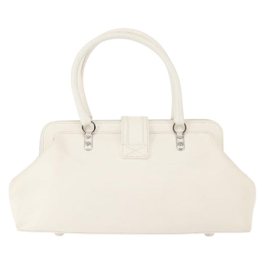 Christian Dior Vintage Handbag Leather, WHITE, LEATHER, Handbag