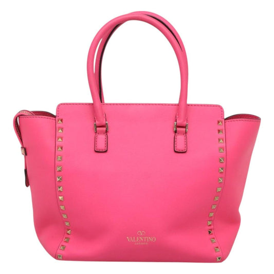 Valentino Garavani Rockstud Tote Rigid Leather, PINK, LEATHER, Tote bag