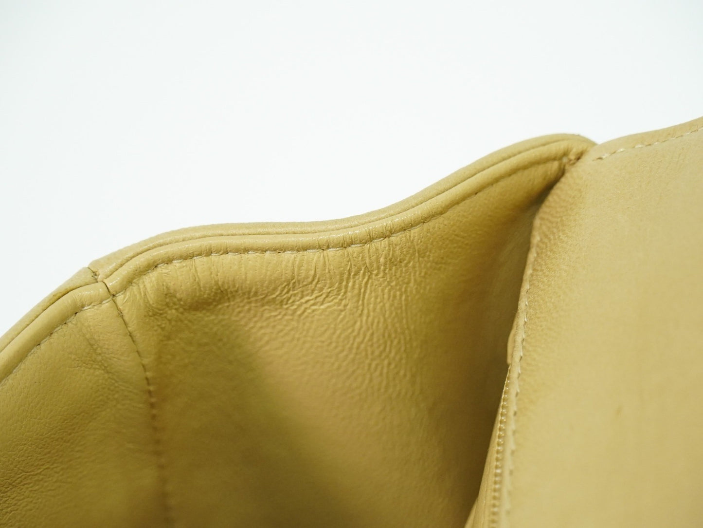 Chanel Vintage Top Handle Flap Bag Quilted Lambskin, BEIGE, LEATHER, Handbag