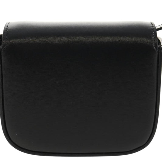 Celine Vintage Triomphe Shoulder Bag Leather, Black, Leather, Handbag