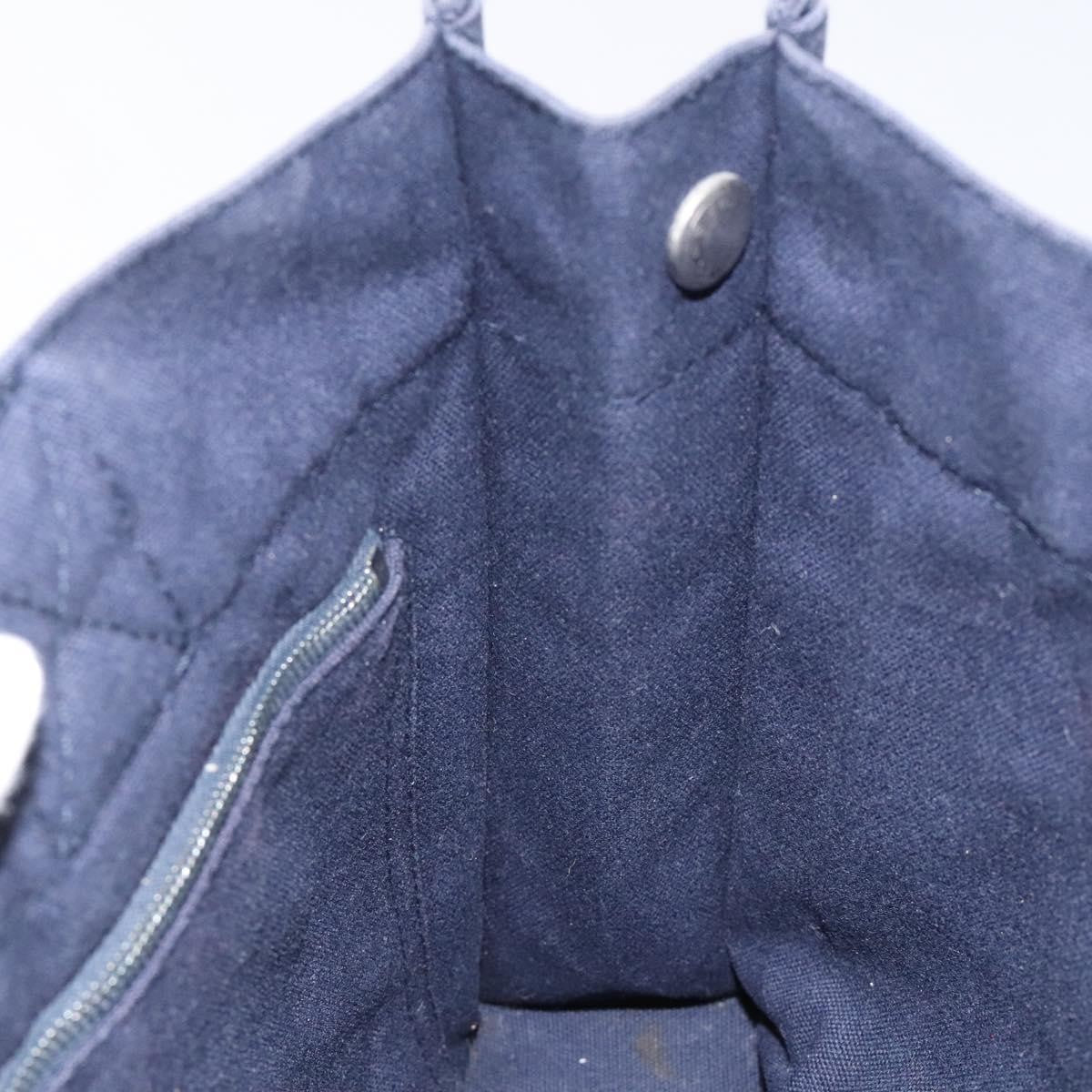 Hermes Fourre Tout Tote Canvas, NAVY, CANVAS, Tote bag