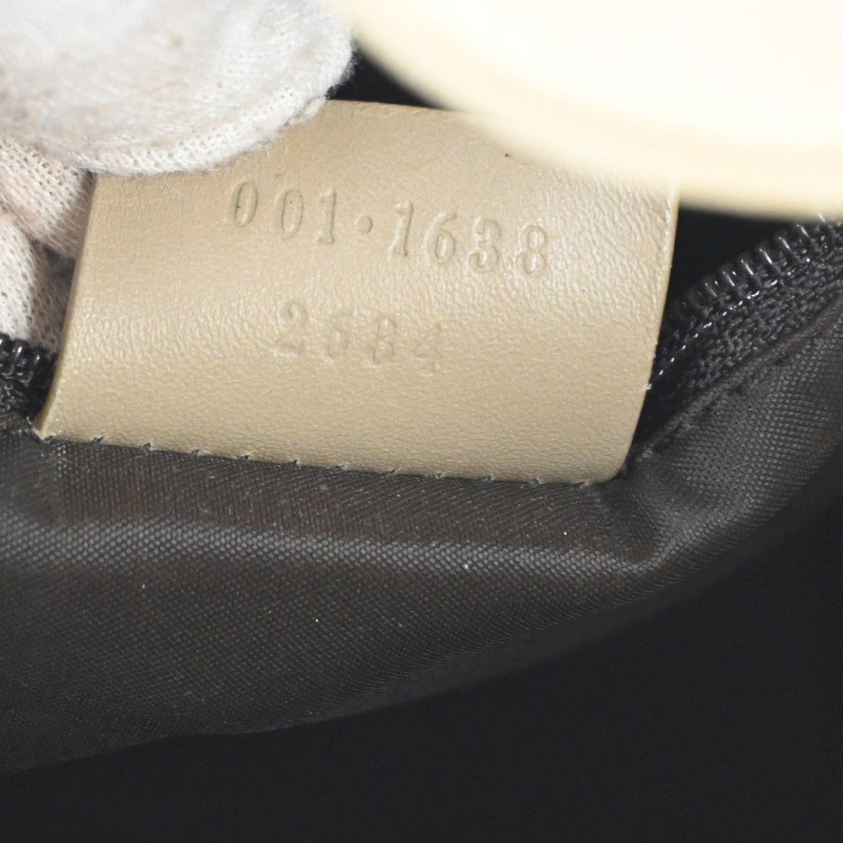 Gucci Vintage Bamboo Handle Open Hobo Leather, BEIGE, LEATHER, Handbag